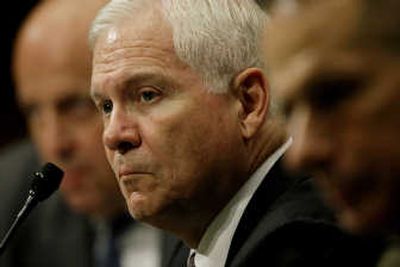 
Defense Secretary Robert Gates waits to speak at a hearing Wednesday before a Senate  committee on  President Bush's supplemental budget request for Iraq and Afghanistan. Associated Press
 (Associated Press / The Spokesman-Review)