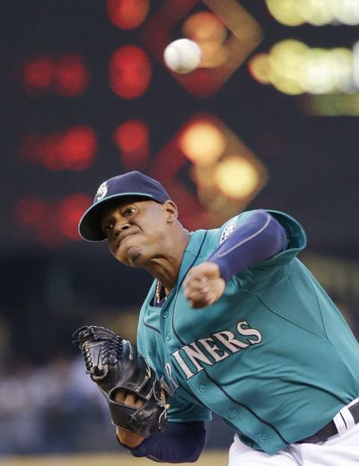 Mariners starter Roenis Elias deserved a better fate after allowing just one run in five innings. (Associated Press)
