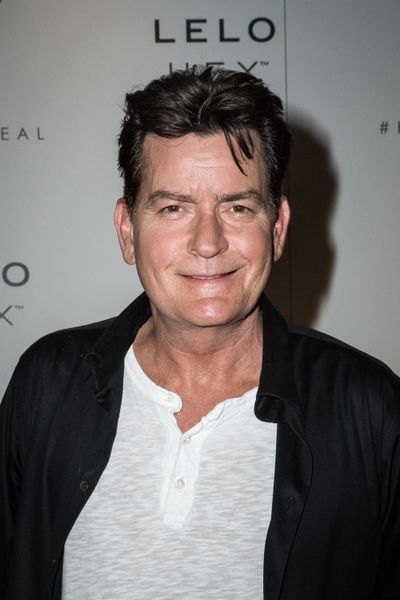 American actor Charlie Sheen, ambassador of the condom brand ‘Lelo Hex’, poses for photographers after a press conference June 16, 2016, to celebrate the launch in London. (Vianney Le Caer / Vianney Le Caer/Invision/AP)