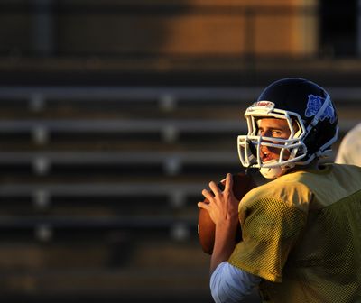 Gonzaga Prep quarterback Zach Bonneau has three solid options on each running play. (Jesse Tinsley)