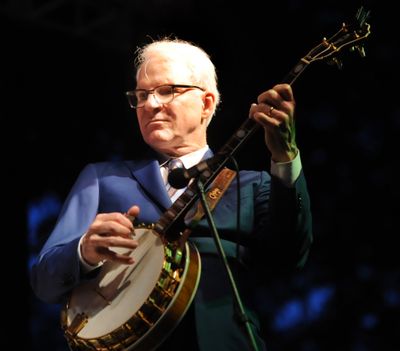 Steve Martin still plays banjo, but without the white suit and rabbit ears. (Associated Press)