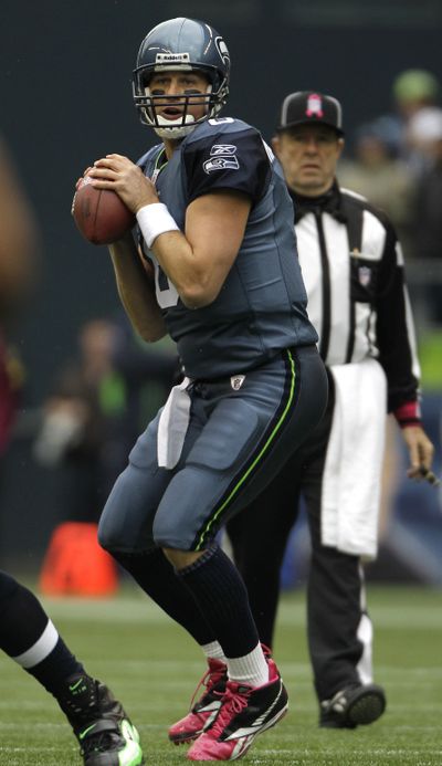 Matt Hasselbeck’s nearly error- free football has helped Seattle climb to the top in NFC West. (Associated Press)