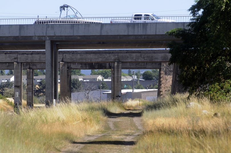 Spokane County owns the abandoned Great Northern right of way, which crosses under Trent Avenue east of Argonne Road in Millwood. It may be used for a commuter bicycle trail.