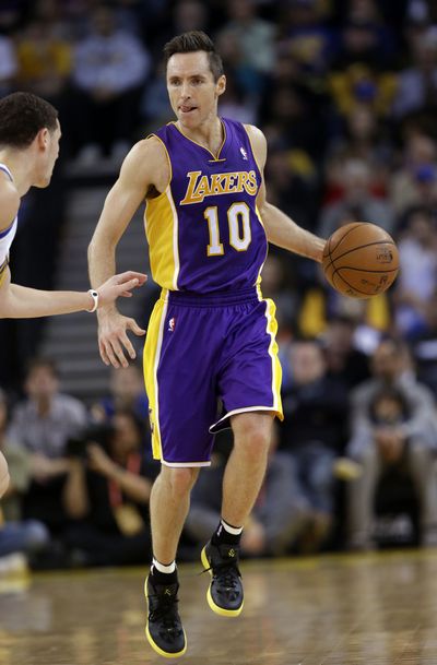 Los Angeles Lakers' Steve Nash had 12 points and nine assists in his return.