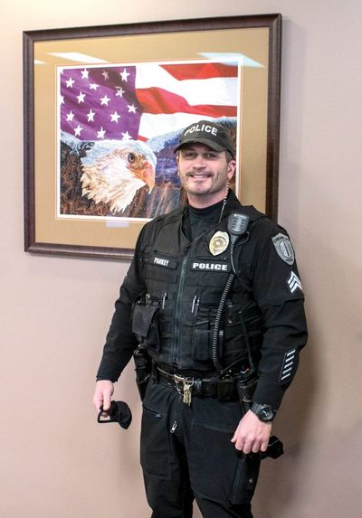 Chewelah Police Chief Ryan Pankey in January 2021.  (Brandon Hansen/The Chewelah Independent)
