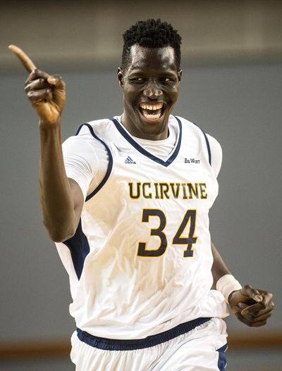 Mamadou Ndiaye, a 7-foot-6 center, and his Anteaters are hoping for a return trip to the NCAA tournament. (Matt Masin / Associated Press)