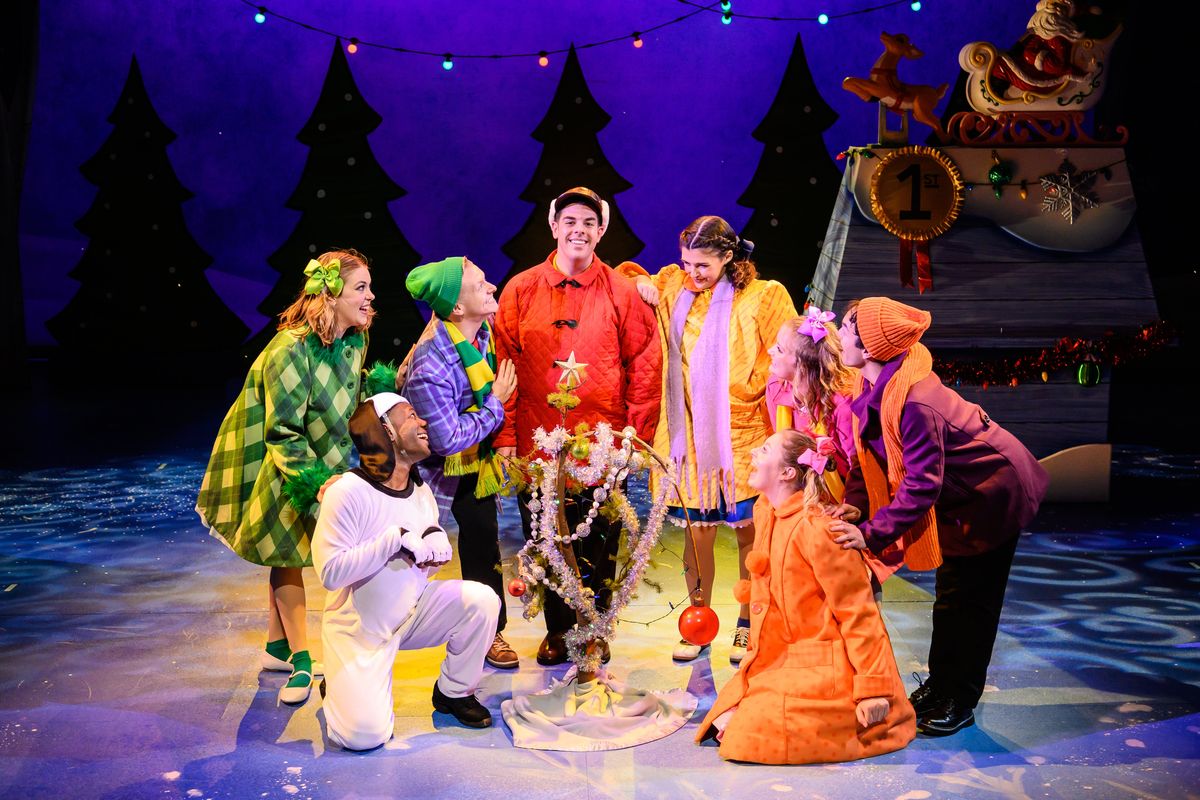 The touring cast of “A Charlie Brown Christmas,” will visit the First Interstate Center for the Arts on Monday. Taylor Priday-Key, as Lucy, is second from right in yellow coat. 