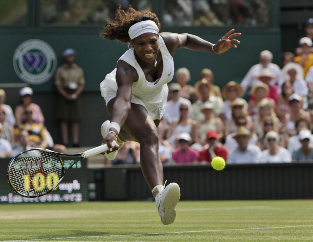 Serena Williams survived a three-set marathon, the longest women’s semifinal in Wimbledon history. (Associated Press / The Spokesman-Review)