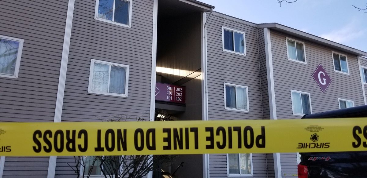 Police search Bryan Kohberger’s Pullman apartment on Dec. 30.  (Geoff Crimmins/For The Spokesman-Review)