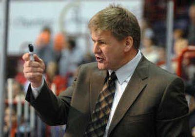 
Coach Bill Peters of the Chiefs has led his squad to its second WHL championship and tied the franchise-high of 50 wins. 
 (Jesse Tinsley / The Spokesman-Review)