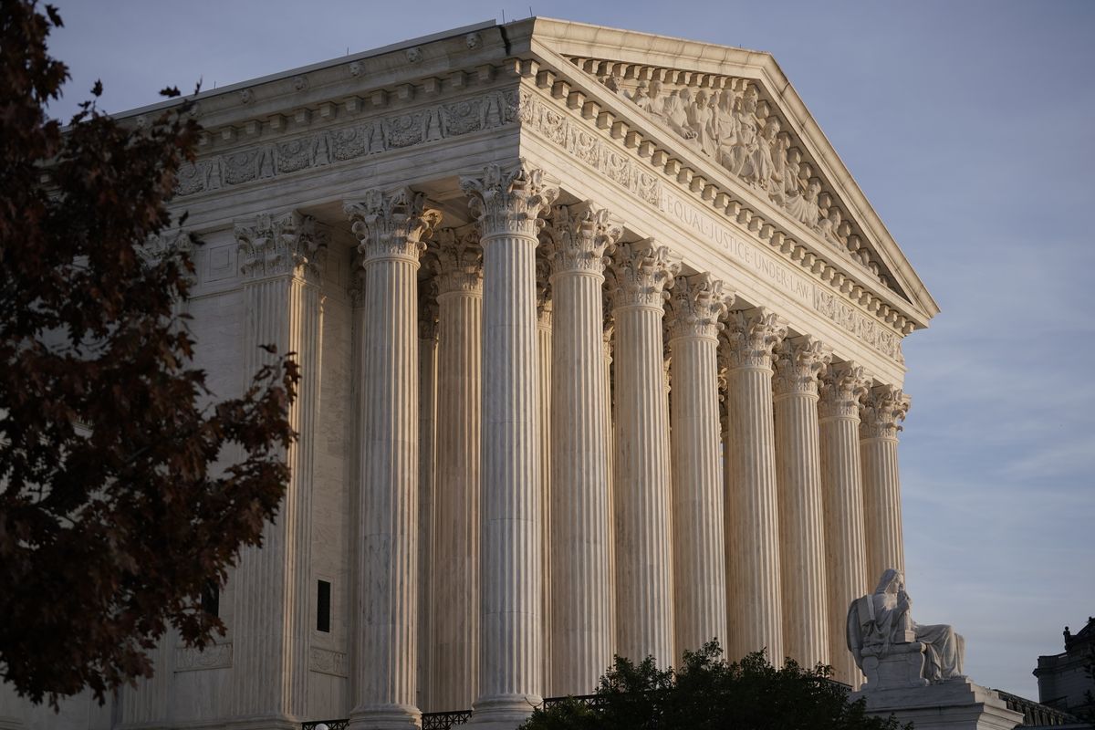 FILE - In this Nov. 5, 2020, file photo the Supreme Court is seen in Washington. The pending Supreme Court case on the fate of the Affordable Care Act could give the Biden administration its first opportunity to chart a new course in front of the justices.  (J. Scott Applewhite)