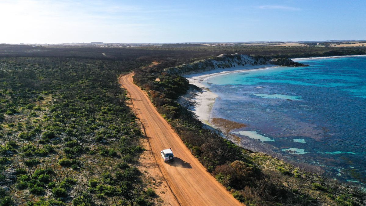 Flora regeneration is visible at Vivonne Bay on Kangaroo Island.  (South Australia Tourism Commission)