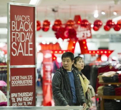 Shoppers search for specials during Macy's Lenox Black Friday store opening on a Black Friday past in Atlanta. (John Amis/AP Images for Macy's) 