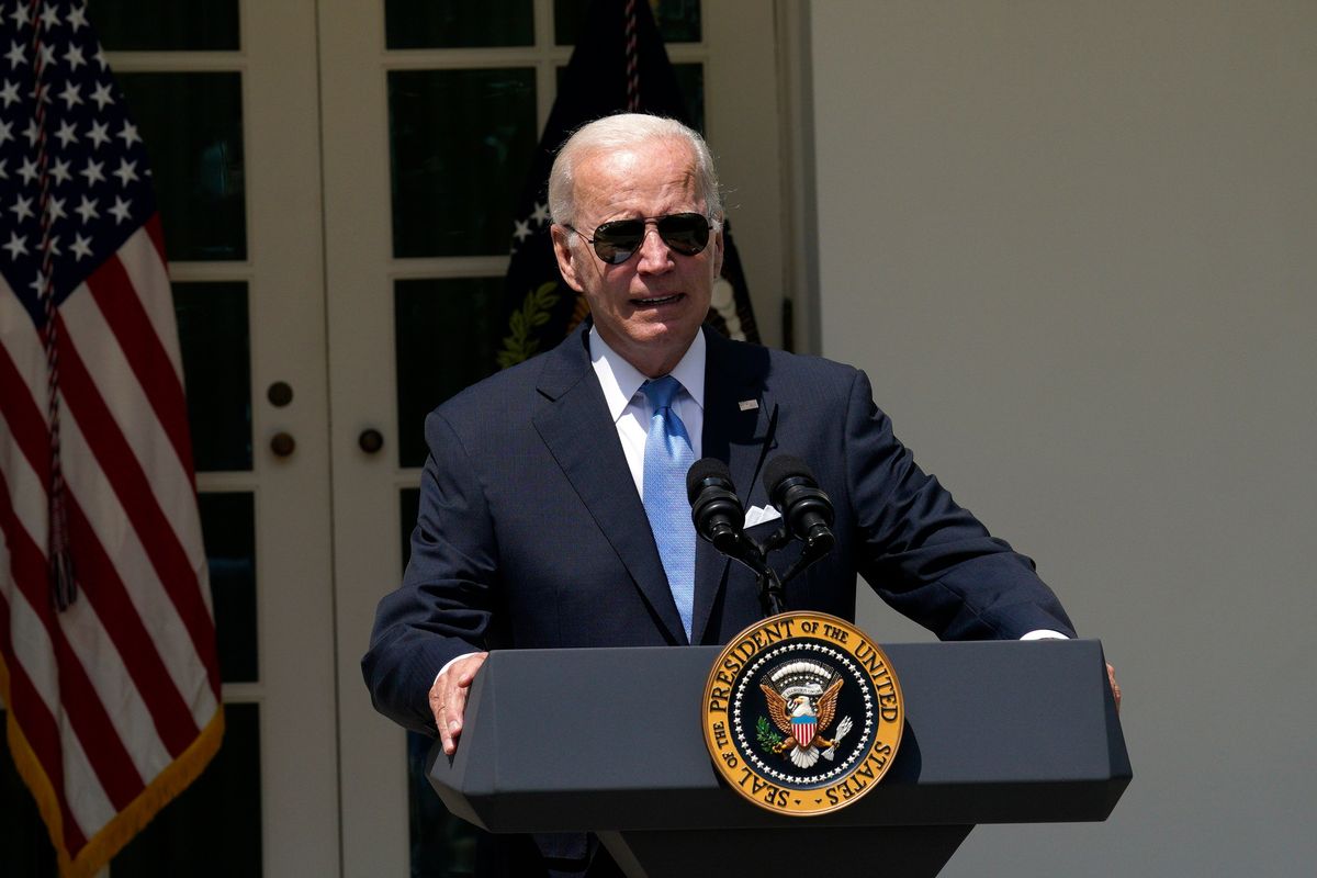 U.S. President Joe Biden speaks after his recovery from COVID-19 in the Rose Garden at the White House in Washington, D.C., on Wednesday, July 27, 2022. (Yuri Gripas/Abaca Press/TNS)  (Yuri Gripas/Abaca Press/TNS)