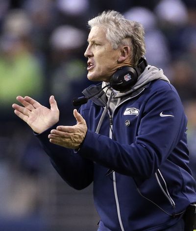 Coach Pete Carroll, who has meticulously rebuilt the Seattle Seahawks, is his team’s biggest cheerleader. (Associated Press)