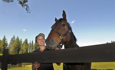 Tessa Cranston  is shown with one of the horses at the family ranch on Deep Creek Road in May. Cranston underwent brain surgery for migraine headaches which kept her out of classes for five months during her senior year at Medical Lake High School, and she still earned a 3.96 grade-point average. chrisa@spokesman.com (Christopher Anderson chrisa@spokesman.com / The Spokesman-Review)