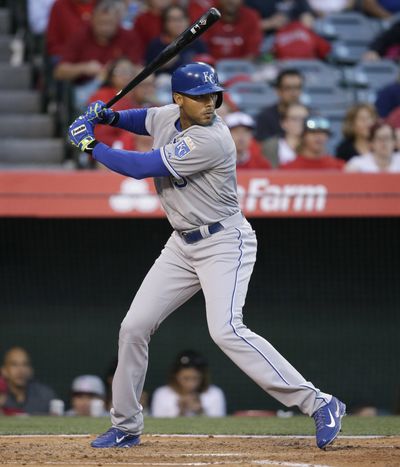 Kansas City’s Alex Rios was placed on 15-day disabled list after breaking a bone in his hand. (Associated Press)
