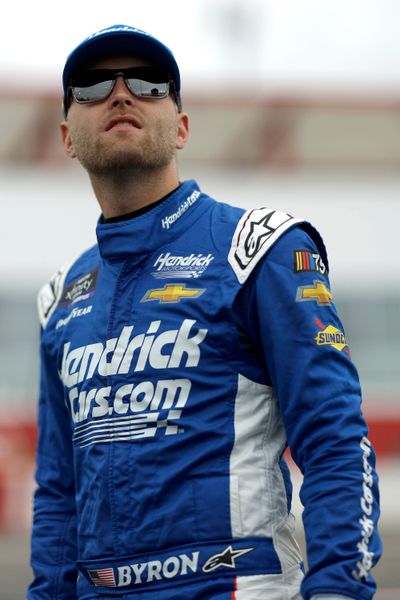 Driver William Byron waits on the grid during qualifying for the NASCAR Craftsman Truck Series Tyson 250 at North Wilkesboro Speedway on May 20 in North Wilkesboro, North Carolina.  (Tribune News Service)