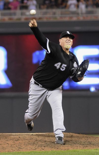  Pitcher Bobby Jenks will switch Sox after signing a two-year deal with Boston.  (Associated Press)