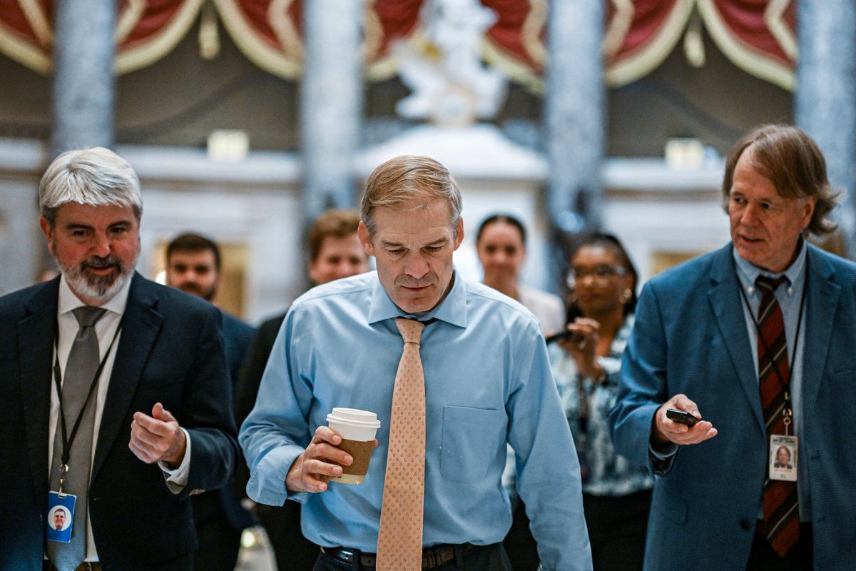 Rep. Jim Jordan, R-Ohio, a foe-turned-friend of Speaker Kevin McCarthy, R-Calif., and a bellwether for what conservatives can stomach, on Capitol Hill in Washington, D.C. on Thursday. Loyalists view McCarthy’s malleability as his strength and the only way to deal with what they view as a virtually ungovernable majority.  (KENNY HOLSTON)
