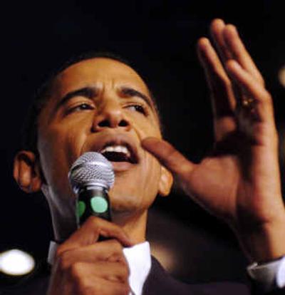 
Illinois U.S. Senator-elect Barack Obama delivers his acceptance speech Tuesday in Chicago. Obama is only the third black ever to be elected by popular vote to the Senate.
 (Associated Press / The Spokesman-Review)