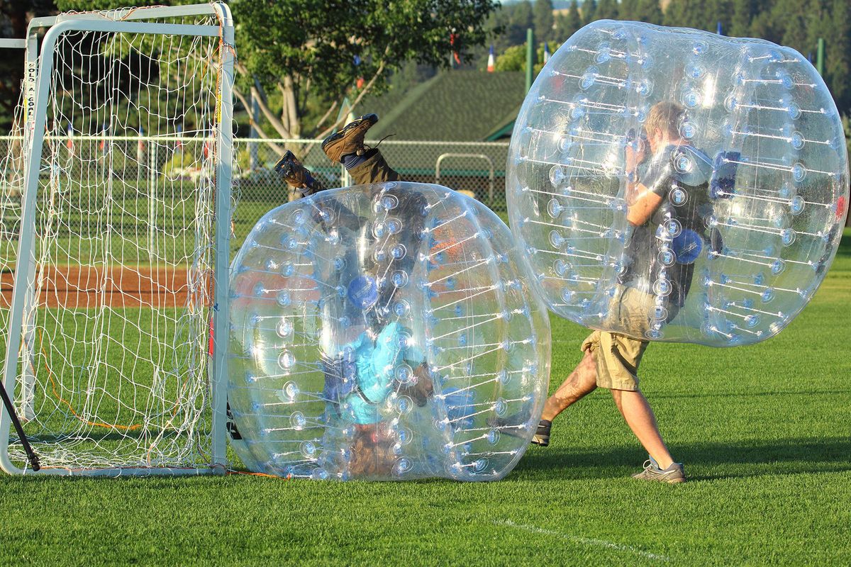 Bubble ball will be part of the Barefoot in the Park festivities in Liberty Lake.