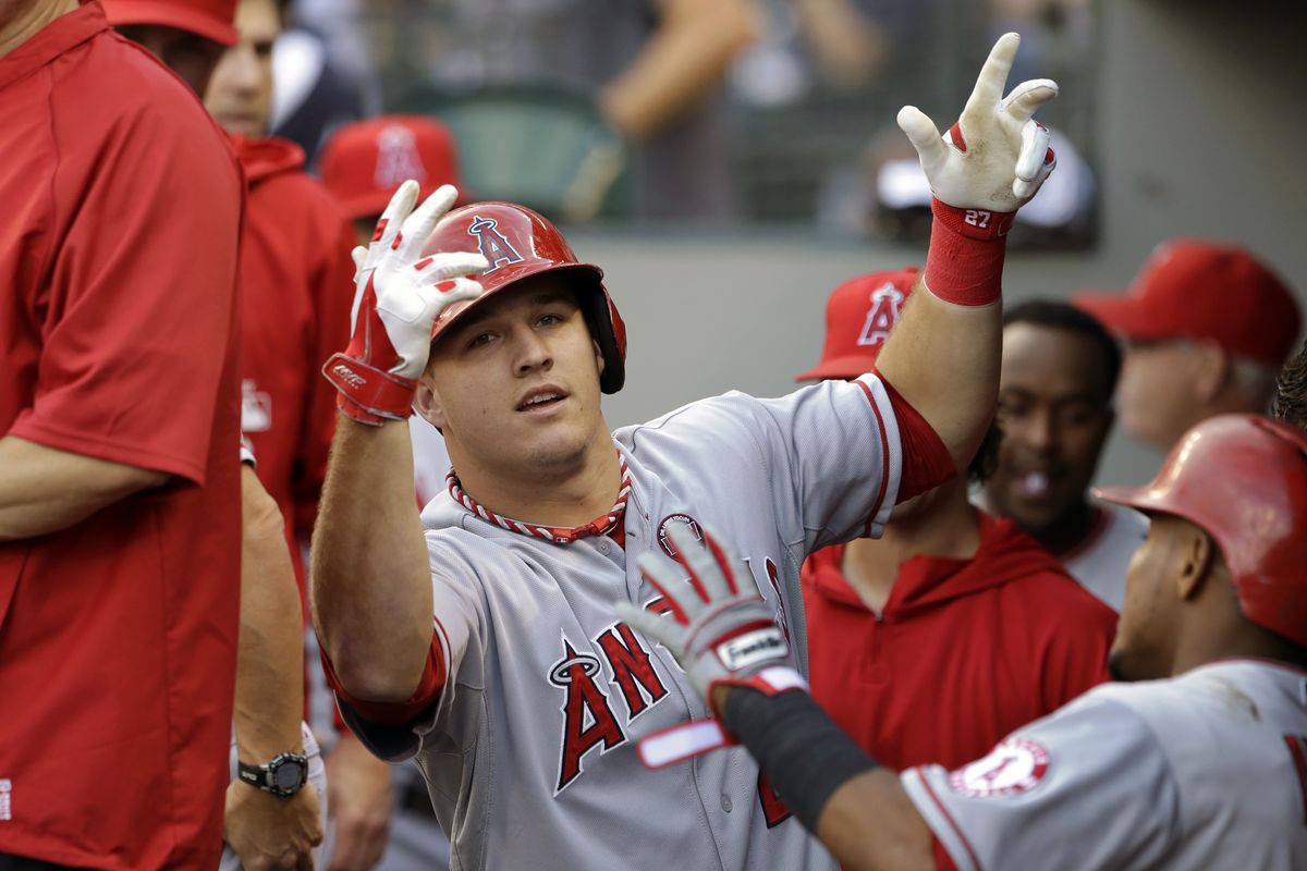 Angels’ Mike Trout won the A.L. MVP award after twice finishing second. (Associated Press)