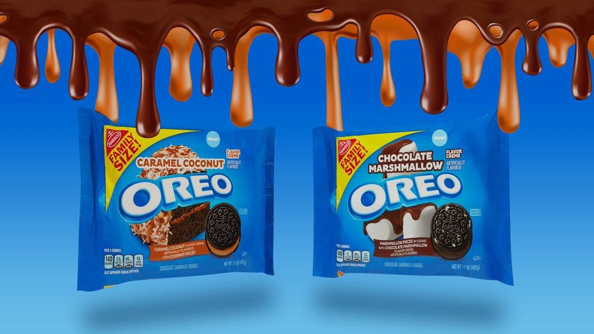 Oreo announces two new flavors caramel coconut and chocolate
