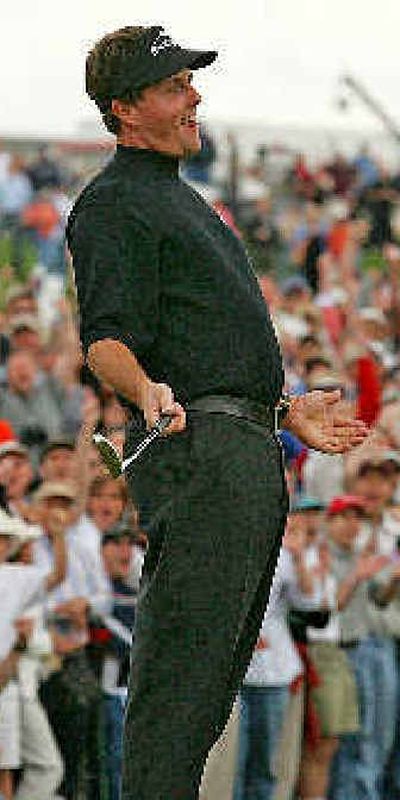 Phil Mickelson wins a PGA Tour event by the largest margin of his career.
(Associated Press / The Spokesman-Review)