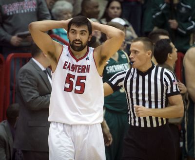EWU’s Venky Jois has battled ankle injury. (Colin Mulvany)