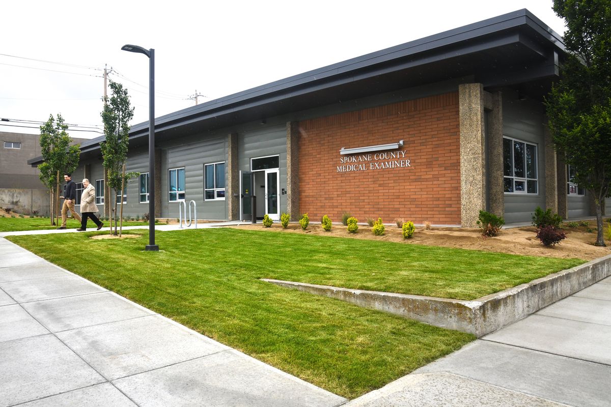 The Spokane County Medical Examiner building is located at the corner of Spokane Street and First Avenue.  (DAN PELLE/THE SPOKESMAN-REVIEW)