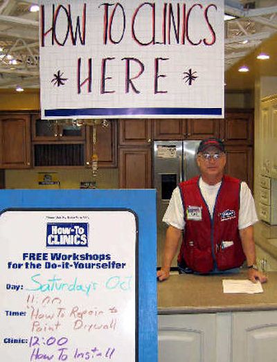 
Rich Emery leads how-to clinics at Lowe's in Coeur d'Alene every Saturday. When he's not leading clinics, he works elsewhere in the store. 
 (Mike Kincaid/Handle Extra / The Spokesman-Review)