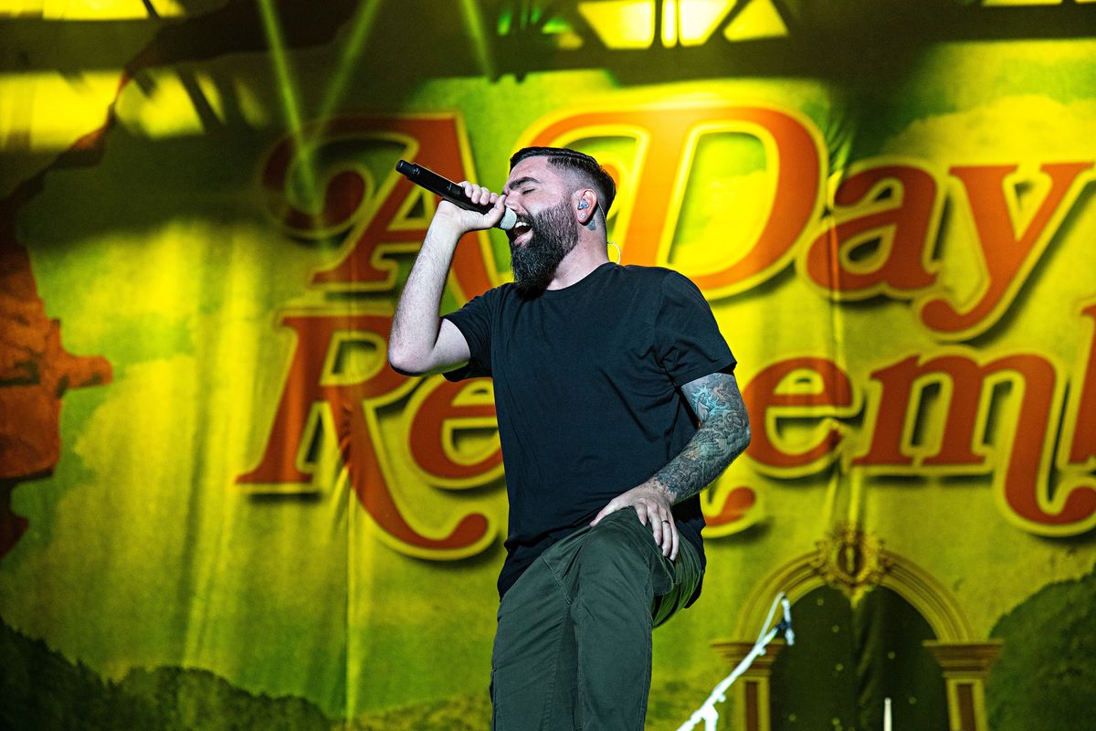 Jerry McKinnon of A Day to Remember performs at Inkcarceration Music and Tattoo Festival on Sept. 11 at Ohio State Reformatory in Mansfield, Ohio. A Day to Remember is set to launch the new GA music venue at The Podium on Oct. 14.  (Amy Harris/Invision/AP)