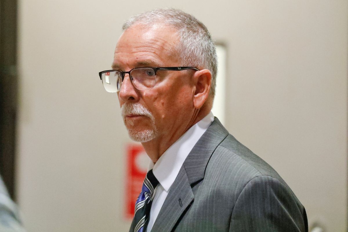 FILE - In this Wednesday, June 26, 2019 file photo, UCLA gynecologist James Heaps appears in Los Angeles Superior Court. The University of California has agreed to pay more than $100 million to settle allegations that several hundred women were sexually abused by Heaps. (Al Seib)