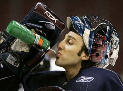 Vancouver goaltender Roberto Luongo is a candidate for NHL MVP after finishing among the leaders in all statistics.
(Associated Press / The Spokesman-Review)
