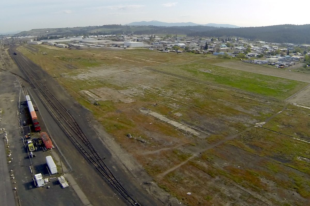 Present day: The former Great Northern train yard in Hillyard sits empty. (Jesse Tinsley)