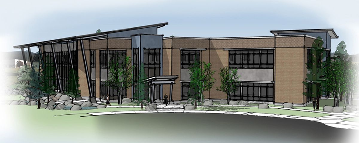This architectural rendering shows the Ednetics headquarters being built  in Post Falls. Courtesy of Architects West Inc. (Courtesy of Architects West Inc.)