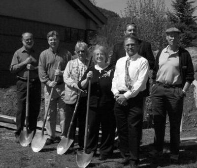 
From left,  Mertz Wuts,  Brett Boyer,  Cherry Heitstuman, Sandy Burnett, John Hartung, Jeff Smith and Richard Carson attended the groundbreaking. 
 (Photo courtesy of Mary Jane Honegger / The Spokesman-Review)