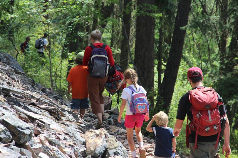 Kids and parents head out on a Community Kids Hike near Sandpoint. (Friends of Scotchman Peaks Wilderness)