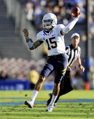 Cal quarterback Zach Maynard threw four interceptions in loss to UCLA last week, putting his starting role in jeopardy against WSU on Saturday. (Gus Ruelas / Fr157633 Ap)