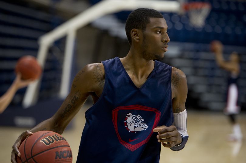 Gonzaga guard Gerard Coleman is force in open court. (Tyler Tjomsland)