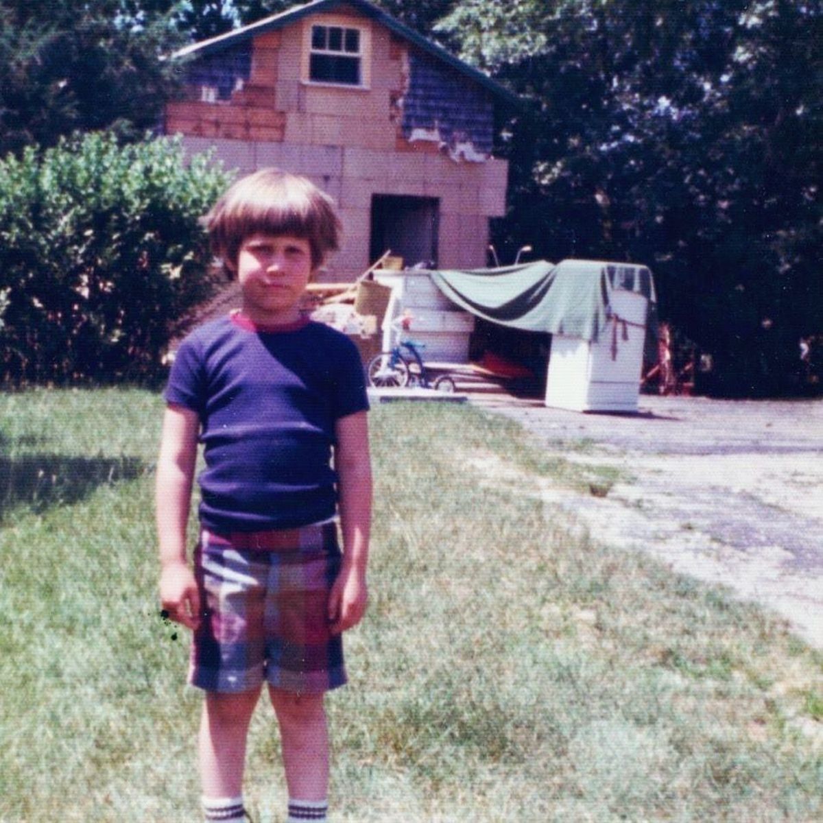 This 1974 photo shows David Bigelow in Martha's Vineyard, Mass. Bigelow was an extra in the movie Jaws in 1975. Now, Bigelow is one of a group of ocean lovers and movie buffs who are building a replica of the movie's boat, the Orca, for use as a conservation tool.  (David Bigelow)
