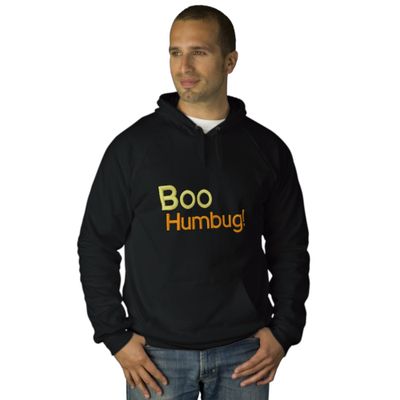 A Zazzle model wears a “Boo Humbug” sweatshirt which is part of the retailer’s anti-Halloween line.  (Associated Press / The Spokesman-Review)