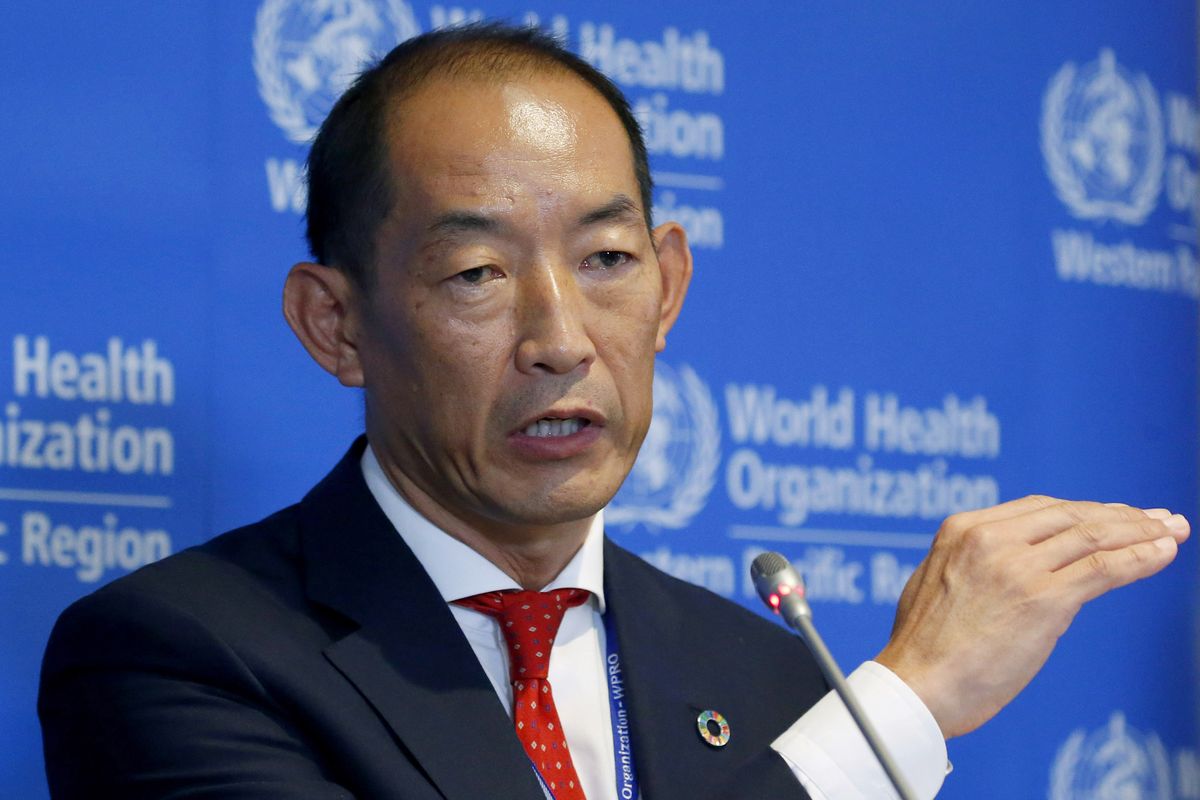 World Health Organization Regional Director for Western Pacific Takeshi Kasai addresses the media at the start of the five-day annual session Monday, Oct. 7, 2019, in Manila, Philippines. Current and former staffers have accused Kasai of racist, unethical and abusive behavior that has undermined the U.N. health agency’s efforts to curb the coronavirus pandemic. The allegations were laid out in an internal complaint filed in October 2021 and an email in January 2022 sent by unidentified “concerned WHO staff” to senior leadership and the executive board. Kasai denies the charges.  (Bullit Marquez)