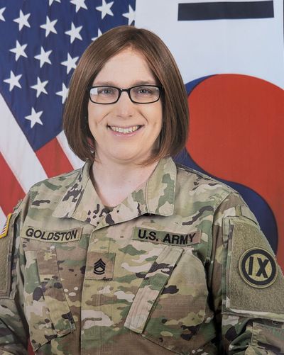Retired U.S. Army Sgt. 1st Class Kathryn Goldston lives in Olympia. She served for 18 years part of the medic unit. (Courtesy)