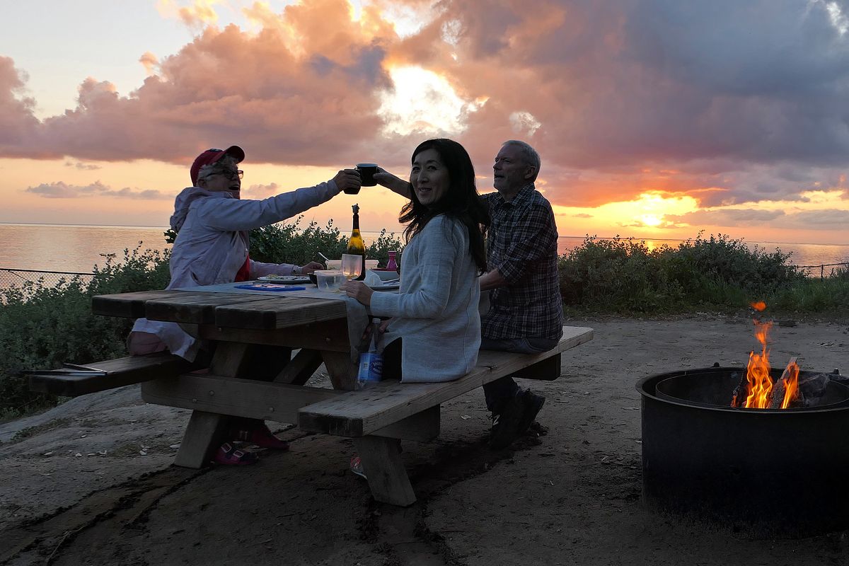 The campsites at San Clemente State Park in California offer beautiful views of the Pacific Ocean. (John Nelson)