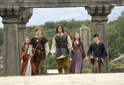 
Associated Press In this image released by Disney, actors, from left, Georgie Henley, William Moseley, Ben Barnes, Anna Popplewell and Skandar Keynes are shown in a scene from the film, 