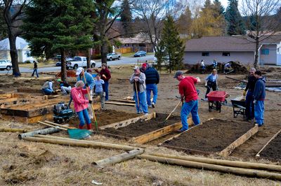 The Coeur d’Alene Garden District, Community Roots Program of the Kootenai Environmental Alliance and property owner Marshall Mend have partnered to  provide a community garden that neighbors can grow and harvest. Courtesy of XXXXX (Courtesy of XXXXX / The Spokesman-Review)
