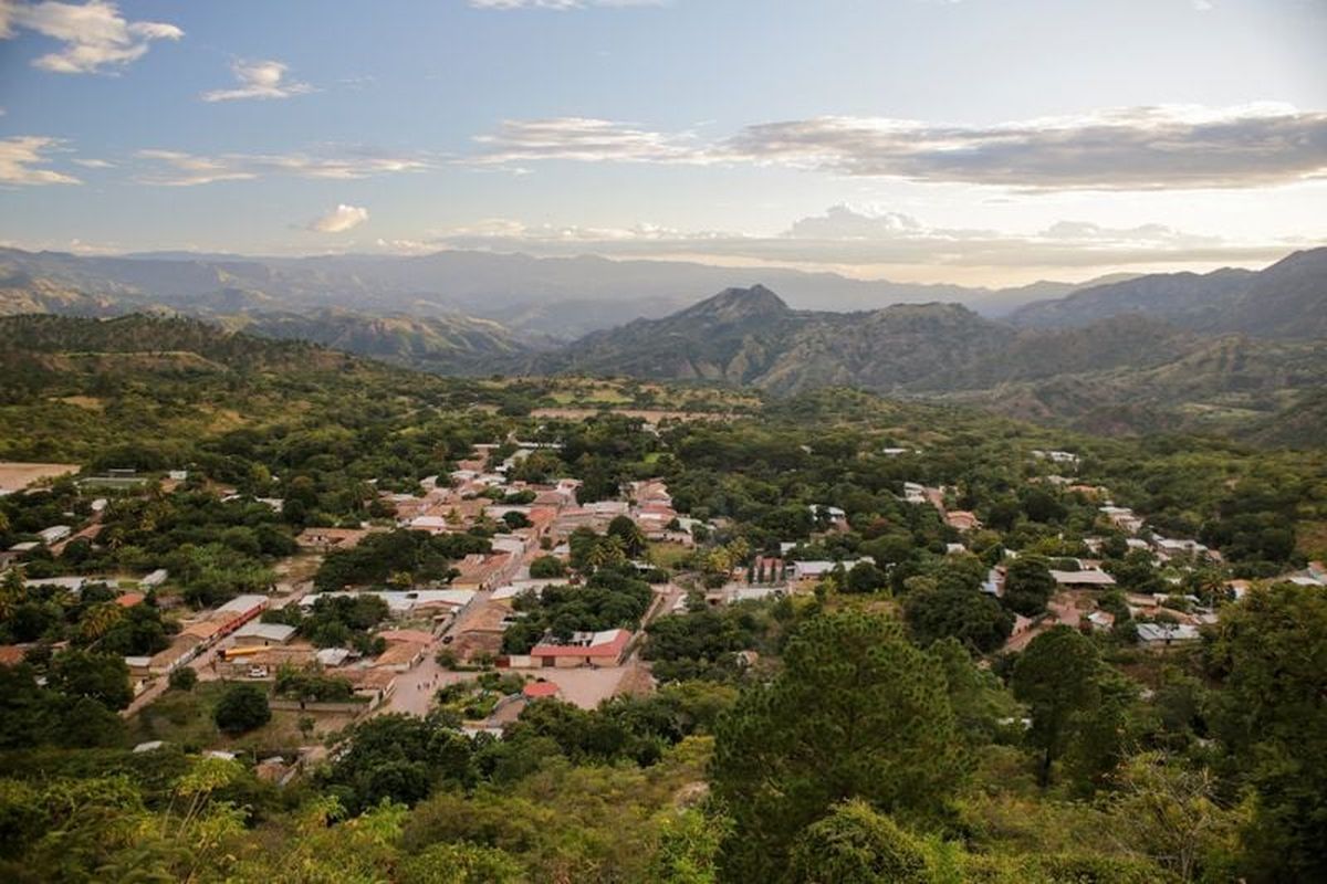 A view of a rural village as residents prepare to head to the polls a week late for a special election, after the local governing party kept voting closed on election day, amid accusations of sabotage and fraud in a presidential race still too close to call as counting continues, in San Antonio de Flores, Honduras, Saturday. (Reuters )