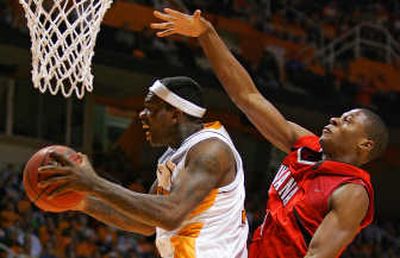 
Tyler Smith, front, led Tennessee with 22 points. Associated Press
 (Associated Press / The Spokesman-Review)